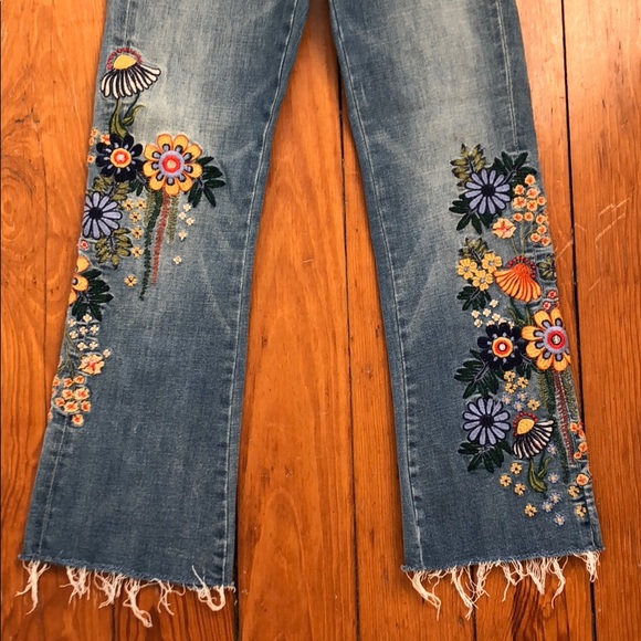 Embroidered Great Jones High Rise Crop Jeans - Picture 6 of 6